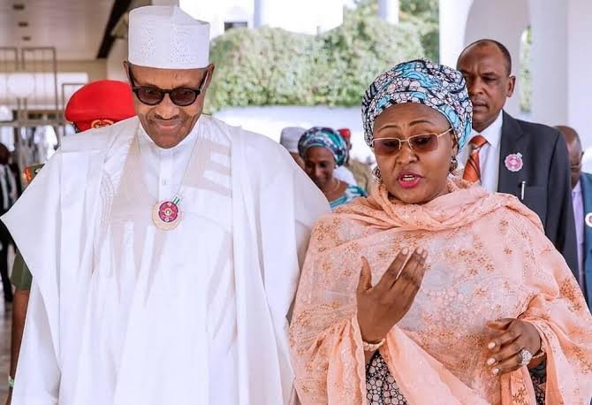 President Buhari and wife Aisha Buhari