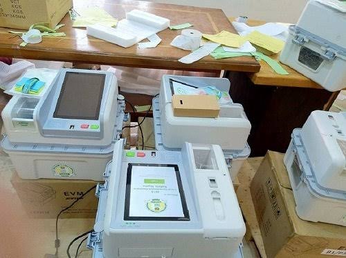 electronic voting and electronic transmission of results