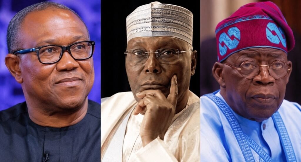 Nigerians discussing political leadership and governance ahead of the 2027 general elections.