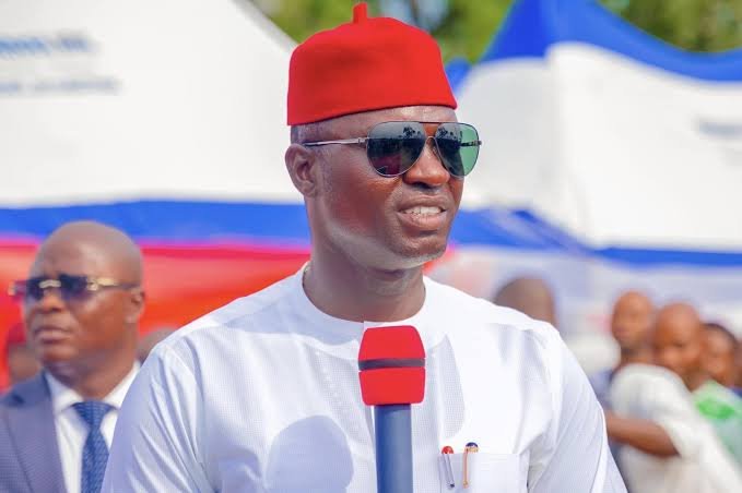 Governor Francis Nwifuru at a public event in Ebonyi State