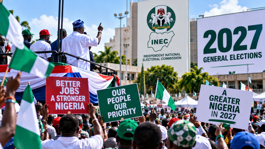 Nigeria 2027 political campaign rally ahead of the general election