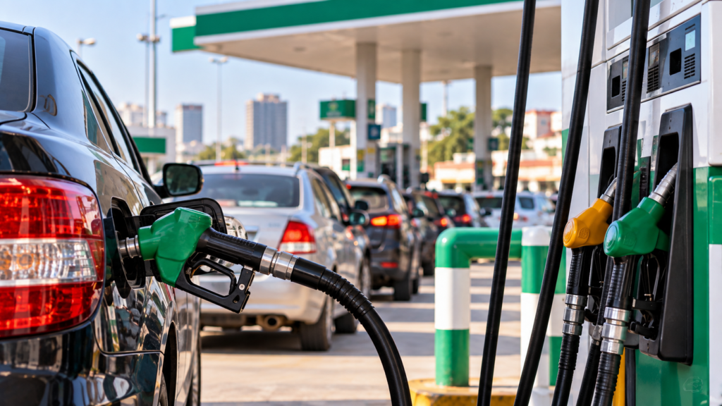 Nigerian petrol station as fuel prices rise and subsidy debate returns