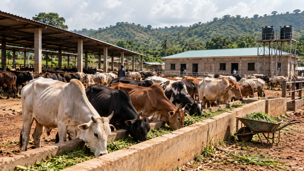 Livestock development facility in Ebonyi State representing the government’s 2,000-job promise and calls for contract transparency