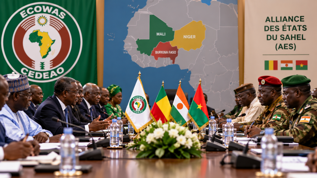 Regional diplomatic meeting representing renewed ECOWAS and Sahel Alliance dialogue on cooperation in West Africa